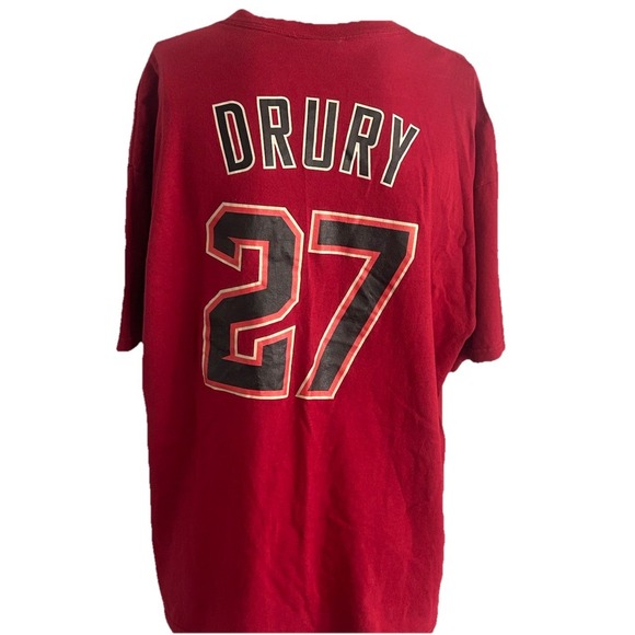 Arizona Diamondbacks Majestic Brandon Drury #27  T-Shirt Men's 2XL - Picture 3 of 5